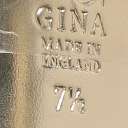 مملوكة مسبقًا حذاء كعب عالي جينا منصة ساتان بنفسجي مقاس 40.5