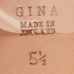 مملوكة مسبقًا صندل سلايد جينا جلد ميتاليك مزخرف كريستال مقاس 38.5