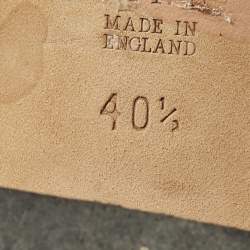 Pre Owned Gina Loren Size 40.5 Two Tone Croc Embossed Leather Crystal Embellished Slide Sandals