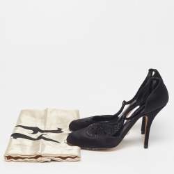 Pre Owned حذاء كعب عالي جينا ساتان رمادي بزخارف كريستال وحزام على الكاحل على شكل حرف T مقاس 37