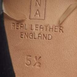 Pre Owned حذاء كعب عالي جينا ساتان رمادي بزخارف كريستال وحزام على الكاحل على شكل حرف T مقاس 37