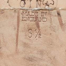 Pre Owned Gina Aurora Size 39.5 Gold Leather Crystal Embellished Thong Flat Slide