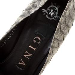 Gina Grey Python Leather Claire Hoodie Platform Pumps Size 36.5