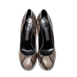 Gina Brown Python Platform Pumps Size 38