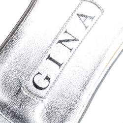 مملوكة مسبقًا صندل إصبع فلات جينا كريستال وردي مزخرف ميتاليك مقاس 39