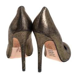 Pre Owned Gina Metallic Bronze Nubuck Pumps Size 39