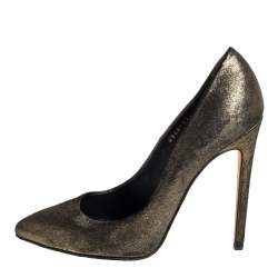 Pre Owned Gina Metallic Bronze Nubuck Pumps Size 39