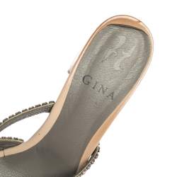 مملوكة مسبقًا صندل جينا دكسي جلد لامع بيج مقاس 36.5