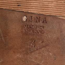 مملوكة مسبقًا Gina Pink Crystal Embellished Leather Thong Flat Slides Size 37