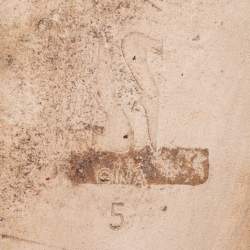 Pre Owned صندل جينا جلد لامع طباعة فهد بني/أسود مزخرف كريستال مقاس 38