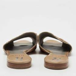 Gina Brown Python Leather Cordelia Flat Slides Size 37