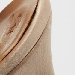 Gina Gold Satin Crystal Embellished Slingback Sandals Size 38