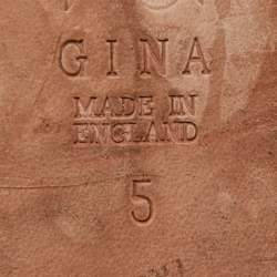 Pre Owned Gina Black Satin Crystal Embellished Smoking Slippers Size 38