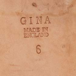 Pre Owned Gina Multicolor Python Smoking Slippers Size 39