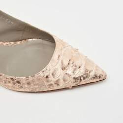 مملوكة مسبقًا Gina Metallic Python Slingback Pumps Size 37