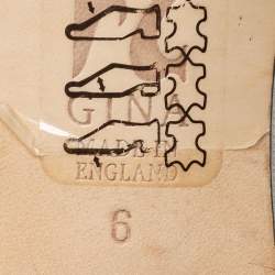 Pre Owned Gina Black Leather Crystal Embellished Bow Slide Sandals Size 39