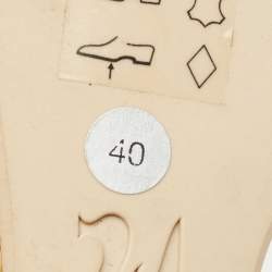 Pre Owned Gina Blue Python and Crystal Embellished Leather Wedge Platform Ankle Strap Sandals Size 40