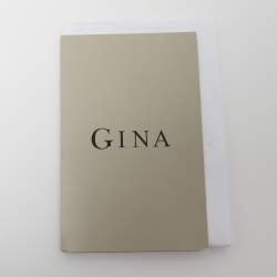 Pre Owned Gina Brown Leather and Crystal Embellished Slides Size 37.5