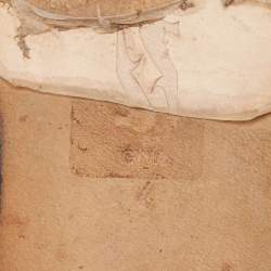 Pre Owned Gina Black Leather Crystal Embellished Flat Slides Size 37 