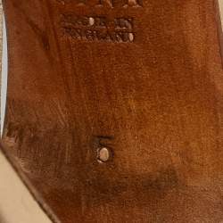 Pre Owned Gina Gold Crystal Embellished Leather Strappy Slide Sandals Size 38