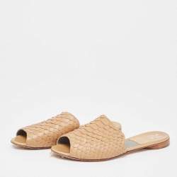 Gina Brown Python Flat Slides Size 36.5