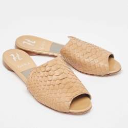 Gina Brown Python Flat Slides Size 36.5