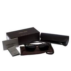 Pre Owned Giorgio Armani Brown/Green Tortoise AR8107 Wayferer Sunglasses