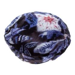 Pre Owned Giorgio Armani Purple Abstract Leaf Print Silk Satin Beret M