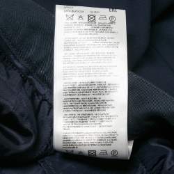 Giorgio Armani Navy Blue Wool Straight Leg Trousers M