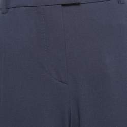 Giorgio Armani Navy Blue Wool Straight Leg Trousers M