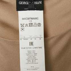 Giorgio Armani Beige Satin Silk Sleeveless Top M
