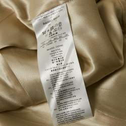 Giorgio Armani Gold Jacquard Zip-Up Blouse M