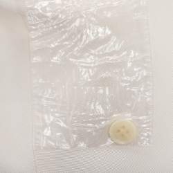 Pre Owned Giorgio Armani Beige Silk Shantung Classic Palazzo Pants M