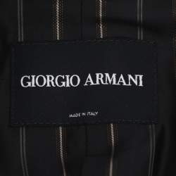Pre Owned Giorgio Armani Black Wool Blend Blazer XL