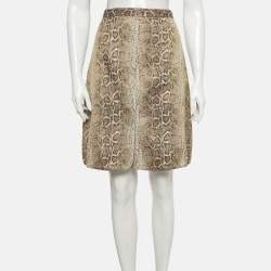 Pre Owned تنورة جورجيو أرماني بيج جاكارد قصير مقاس متوسط (ميديم)