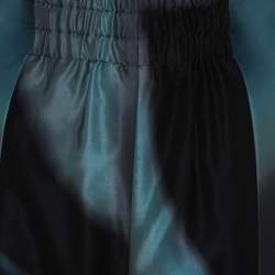 Pre Owned Giorgio Armani Multicolor Silk Satin High Waisted Pants M