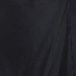 Pre Owned Giorgio Armani Black Silk Grosgrain Waistbelt Wrap Skirt M