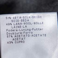 Pre Owned Giorgio Armani Dark Grey Wool & Silk Straight Leg Trousers M