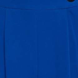 Pre Owned Giorgio Armani Royal Blue Silk Skort Waist: 27"