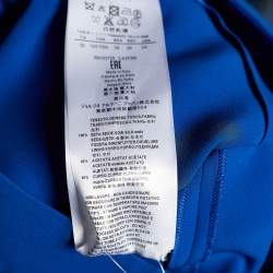 Pre Owned Giorgio Armani Royal Blue Silk Skort Waist: 27"