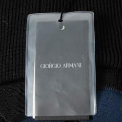 Pre Owned Giorgio Armani Black Stretch Knit Turtleneck Sleeveless Midi Dress M