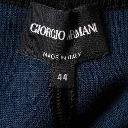 Pre Owned Giorgio Armani Black Stretch Knit Turtleneck Sleeveless Midi Dress M