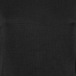 Pre Owned Giorgio Armani Black Stretch Knit Turtleneck Sleeveless Midi Dress M