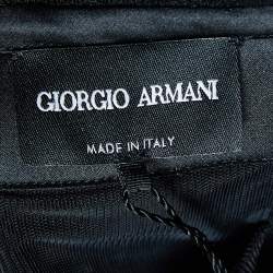 Giorgio Armani Black Tulle Embellished Flared Dress S