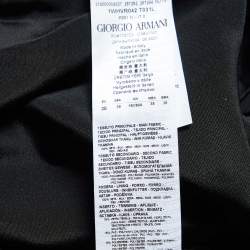 Giorgio Armani Black Tulle Embellished Flared Dress S