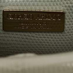 Giorgio Armani Light Green Lizard Chain Clutch