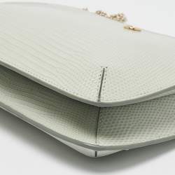 Giorgio Armani Light Green Lizard Chain Clutch