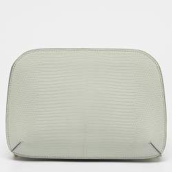Giorgio Armani Light Green Lizard Chain Clutch