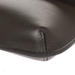 Pre Owned Giorgio Armani Khaki Green Wristlet Clutch