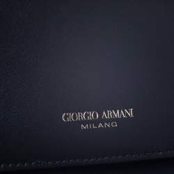 Pre Owned Giorgio Armani Khaki Green Wristlet Clutch